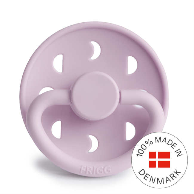 FRIGG Moon - Round Silicone Pacifier - Soft Lilac