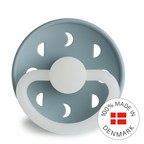FRIGG Moon Night - Round Silicone Pacifier - Stone Blue