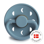 FRIGG Moon - Round Latex Pacifier - Stone Blue