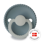FRIGG Rope Night - Round Silicone Pacifier - Stone Blue