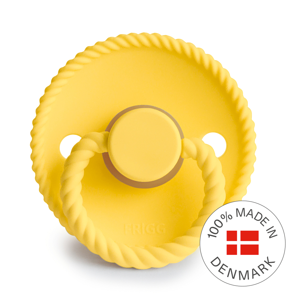 FRIGG Rope - Round Latex Pacifier - Sunflower (LIMITED SUMMER COLLECTION)