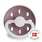 FRIGG Moon Night - Round Silicone Pacifier - Twilight Mauve