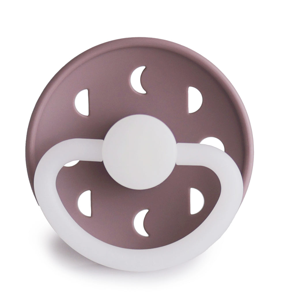 Frigg Moon Night - Round Silicone Pacifier - Twilight Mauve