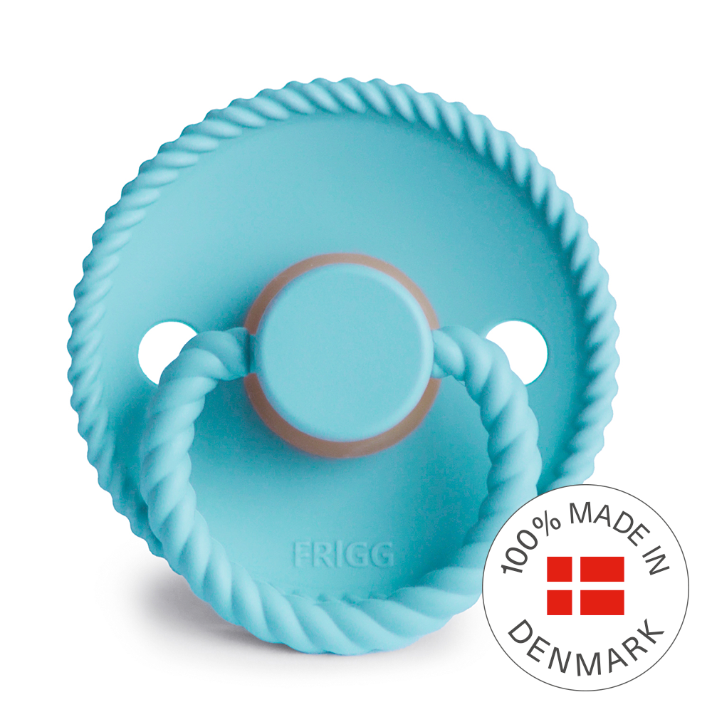 FRIGG Rope - Round Latex Pacifier - Waterfall (LIMITED SUMMER COLLECTION)