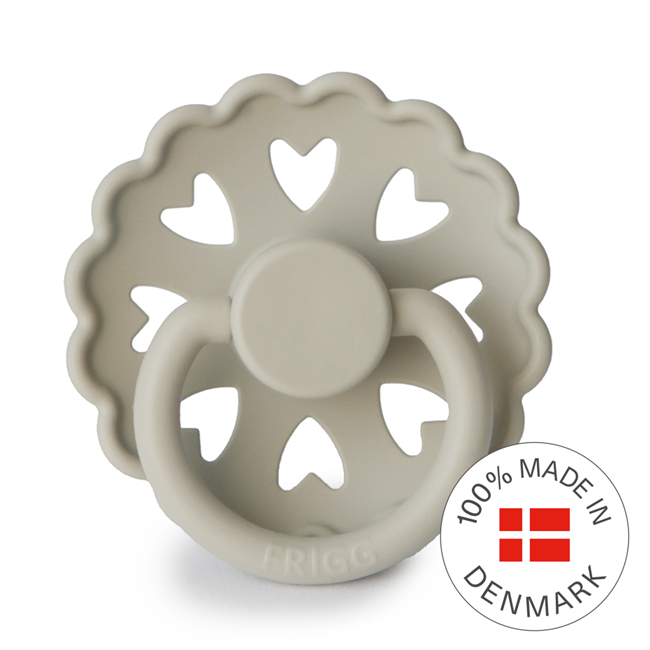 FRIGG Fairytale - Round Silicone Pacifier - Clumsy Hans (Willow Grey)