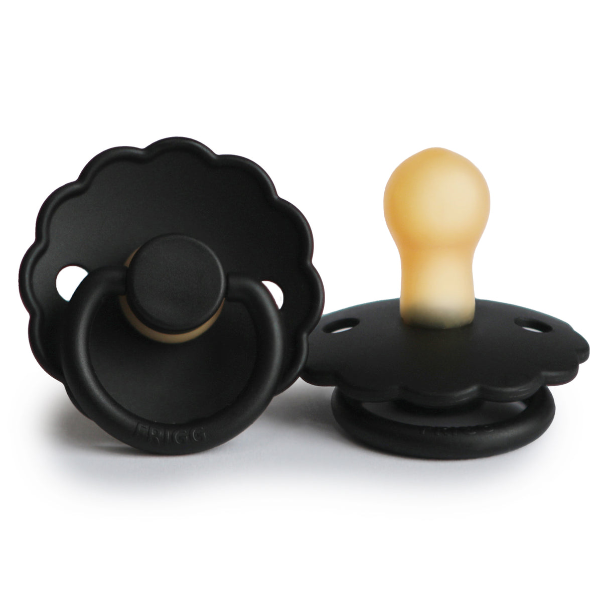 Frigg Daisy - Round Latex Pacifier - Jet Black – momcart south africa