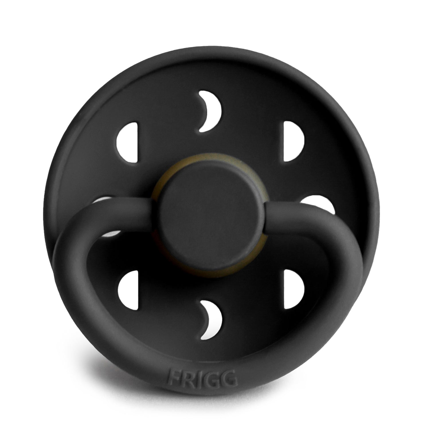 Frigg Moon - Round Latex Pacifier - Jet Black
