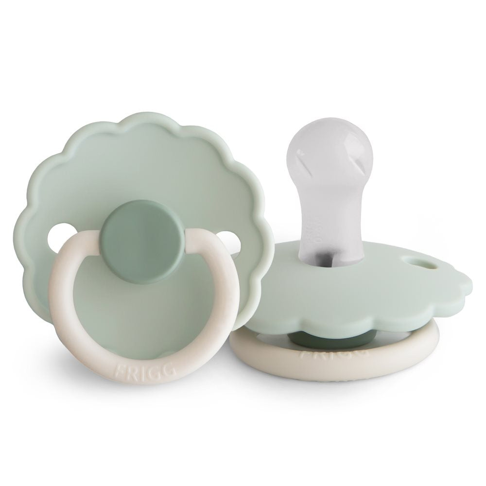 FRIGG Daisy Colourblock - Round Silicone Pacifier - Little Darling