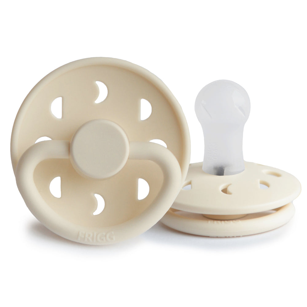 Frigg Moon - Round Silicone Pacifier - Cream