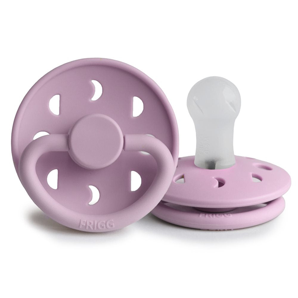 FRIGG Moon - Round Silicone Pacifier - Soft Lilac