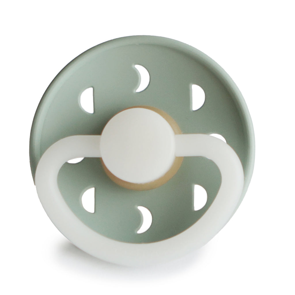 Frigg Moon Night - Round Latex Pacifier - Sage