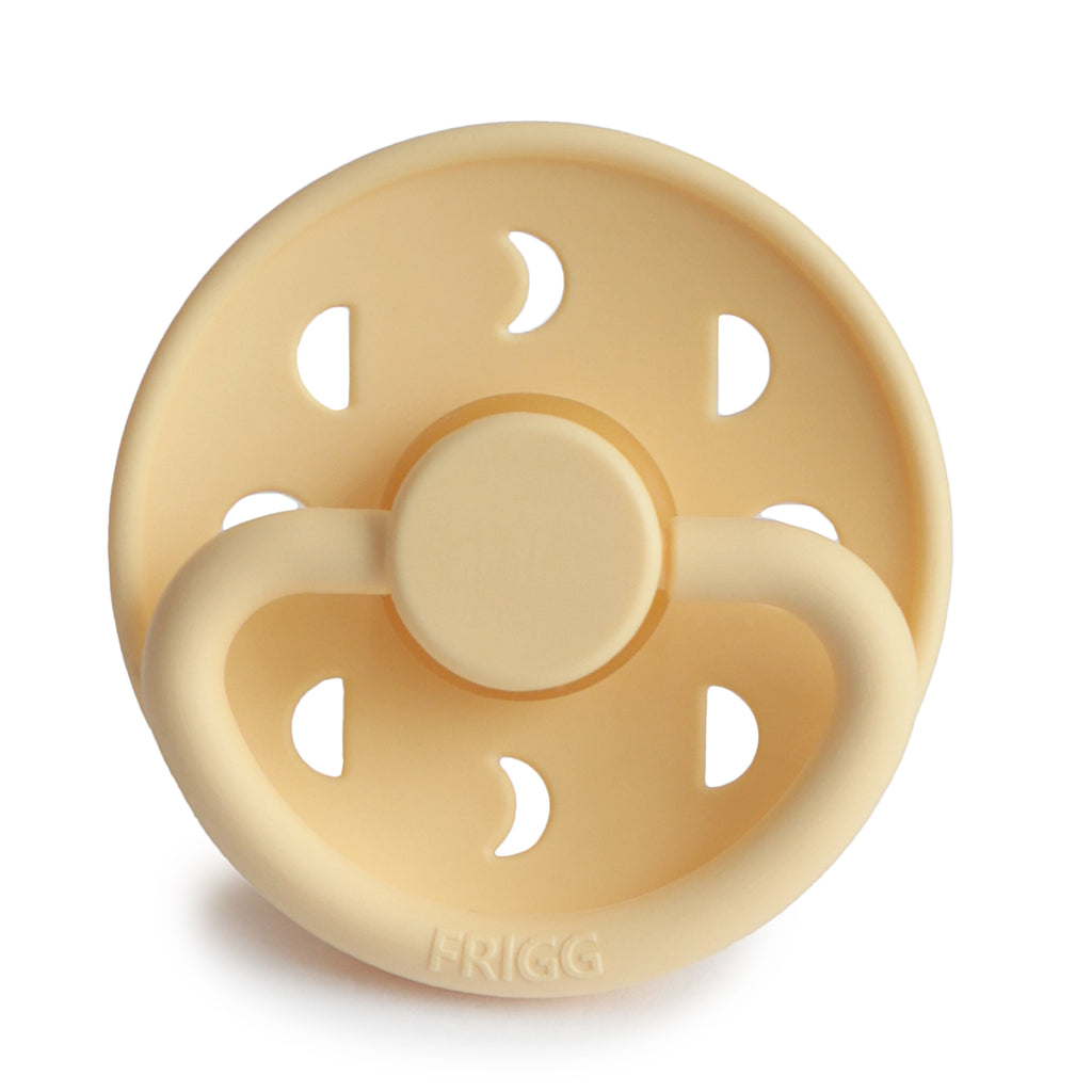 Frigg Moon - Round Latex Pacifier - Pale Daffodil