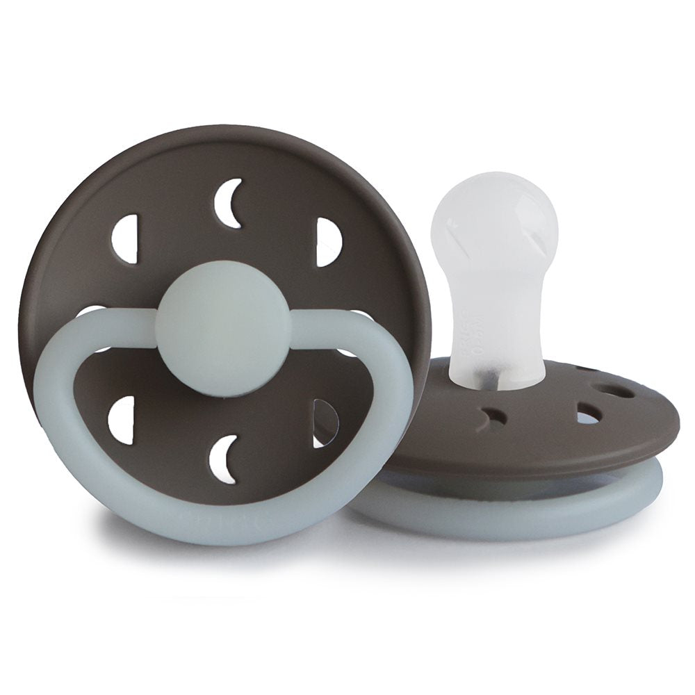 FRIGG Moon Night - Round Silicone Pacifier - Portobello