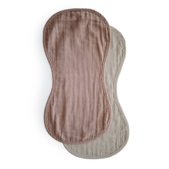 Mushie Organic Cotton Muslin Burp Cloth 2-Pack