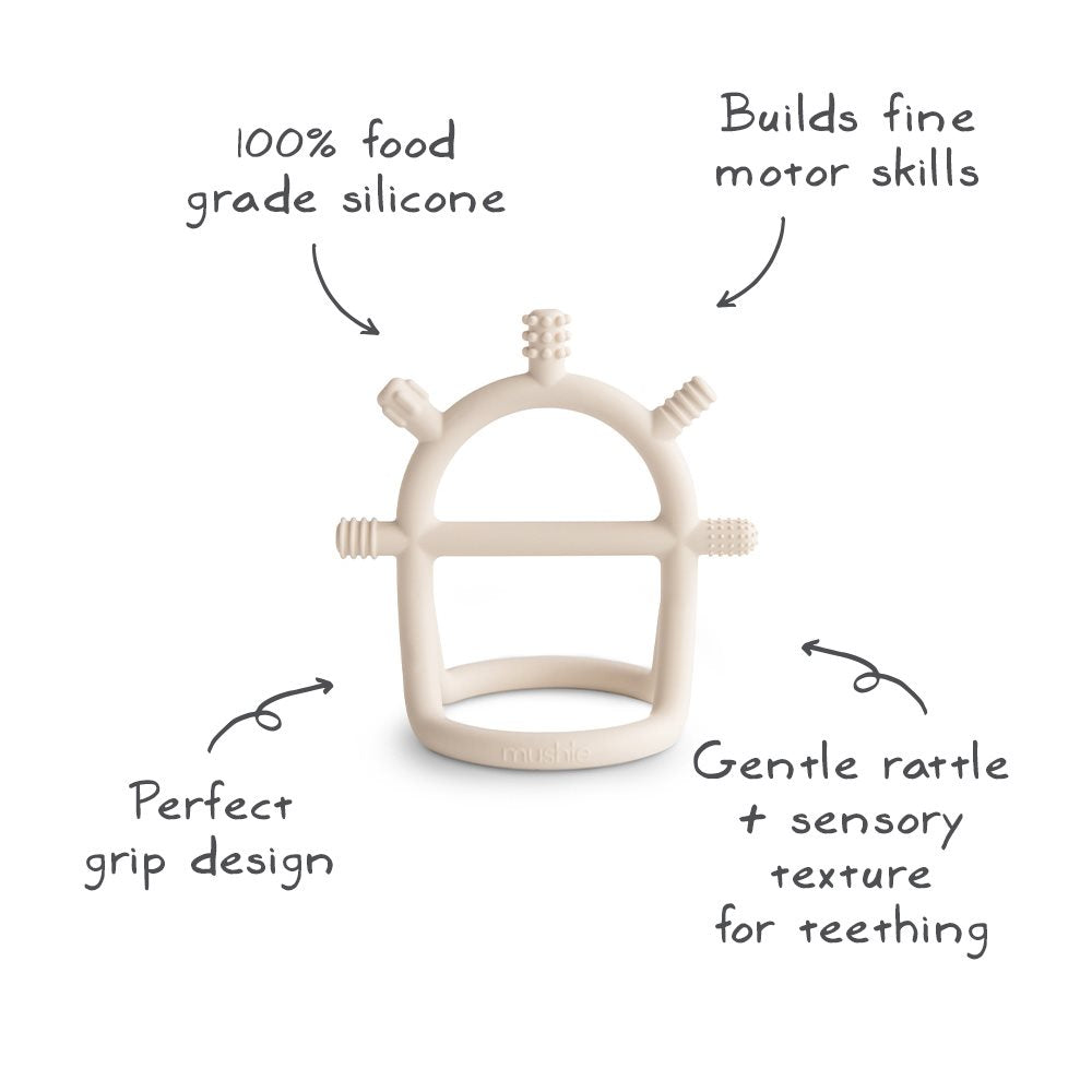 Mushie No-Drop Sensory Teether