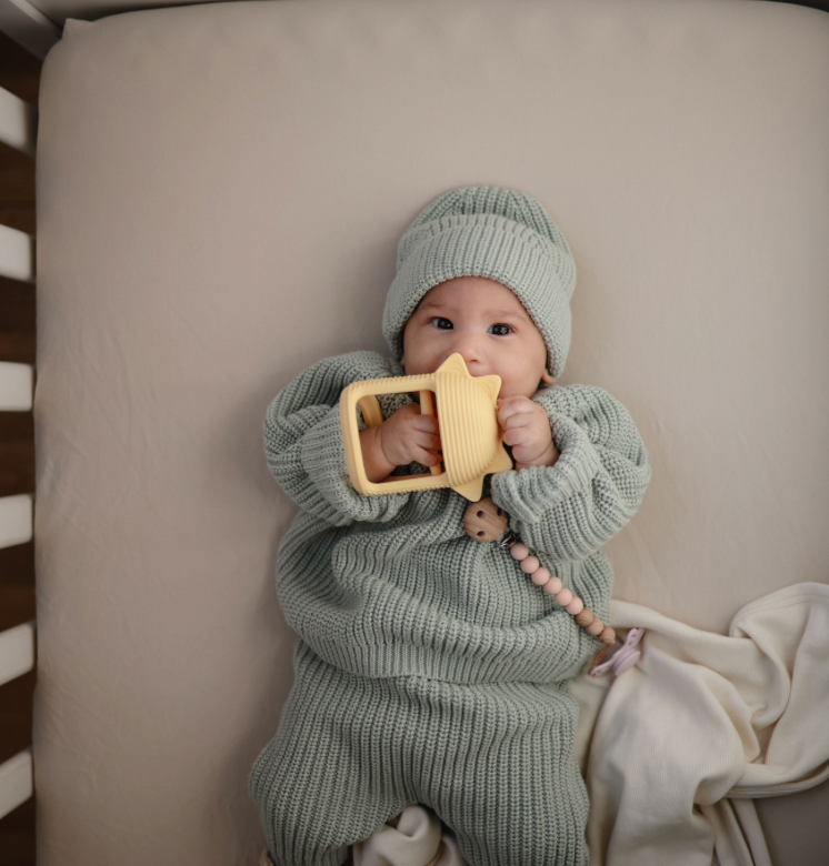 Mushie No-Drop Sensory Teethers