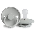 FRIGG Rope - Round Silicone Pacifier - Silver Gray