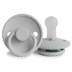 FRIGG Rope - Round Silicone Pacifier - Silver Gray