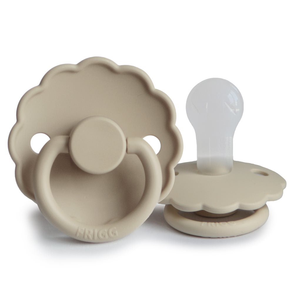 FRIGG Daisy - Round Silicone Pacifier - Sandstone