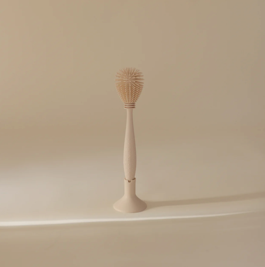 Mushie Silicone Baby Bottle Brush