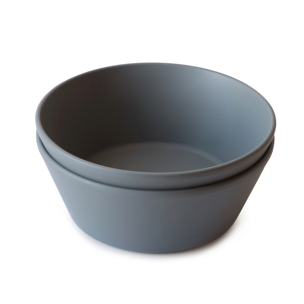 Mushie Dinnerware Bowl Round (2 Pack) - Smoke