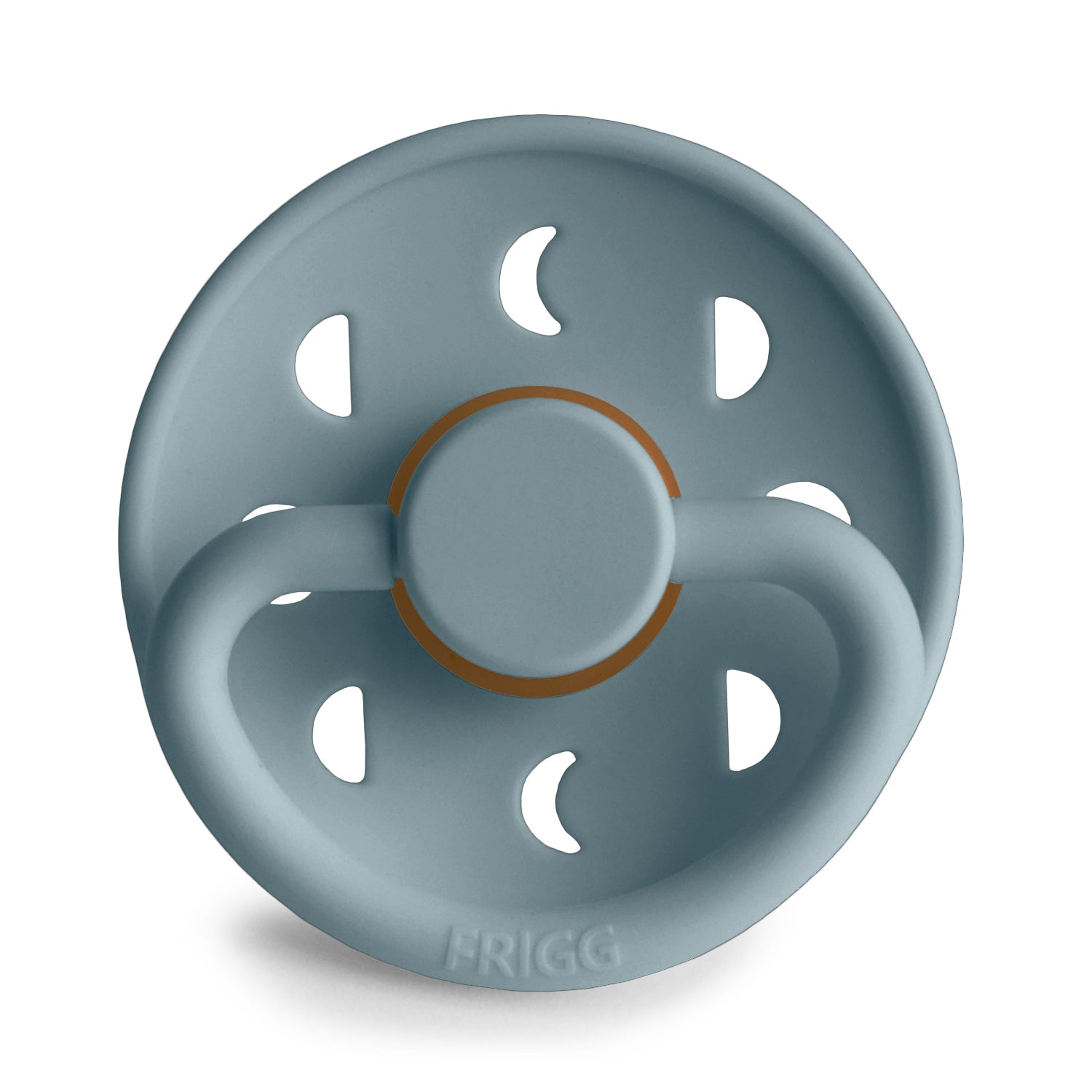 Frigg Moon - Round Latex Pacifier - Stone Blue