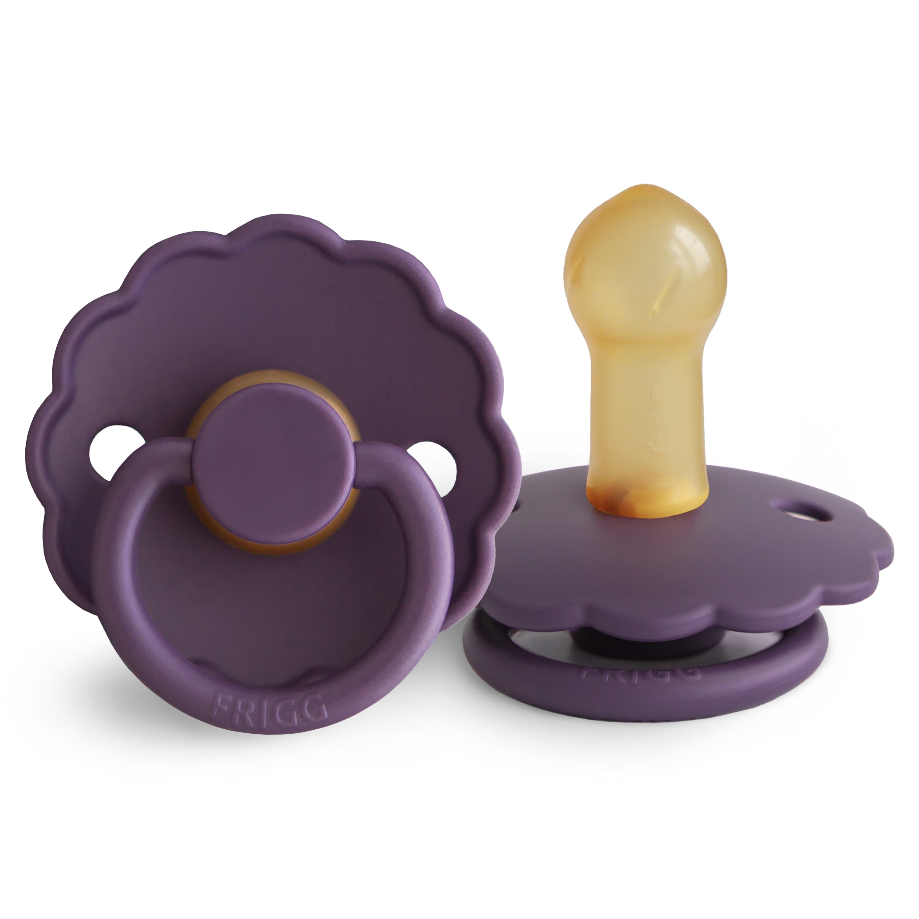 FRIGG Daisy - Round Latex Pacifier - Violet Dream