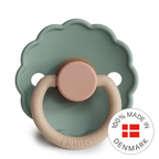 FRIGG Daisy Colourblock - Round Latex Pacifier - Willow