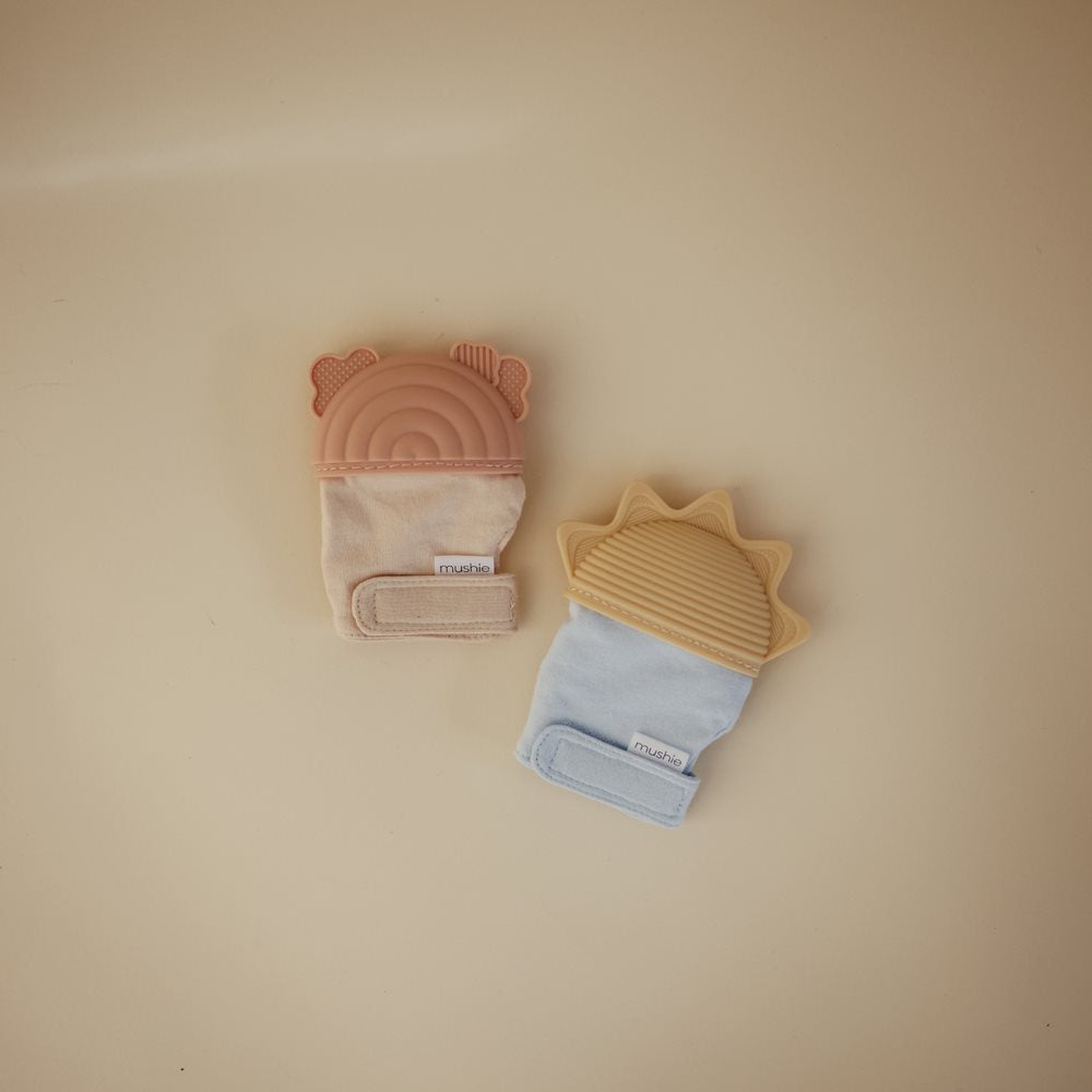 Mushie Teething Mitten - Sun